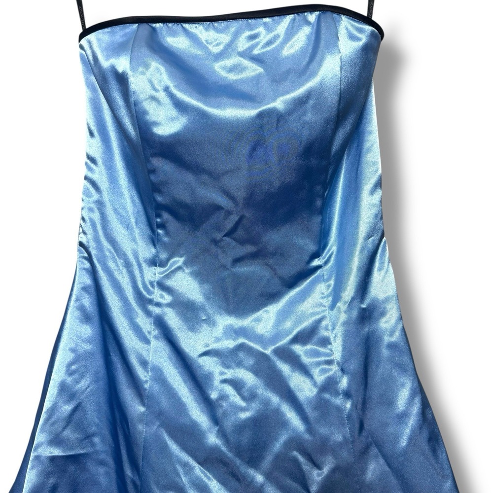 Jessica McClintock Gunne Sax Prom Dress Strapless Gown Babydoll Corset Y2k Sz 9 - Picture 7 of 12